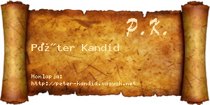 Péter Kandid névjegykártya